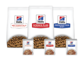 White Hill's pet food cans and cardboard case