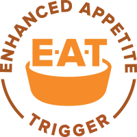 Ainutlaatuinen teknologia, jonka on kliinisesti osoitettu stimuloivan ruokahalua ja tukevan riittävän syödyn ruoan määrää munuaissairailla koirilla.